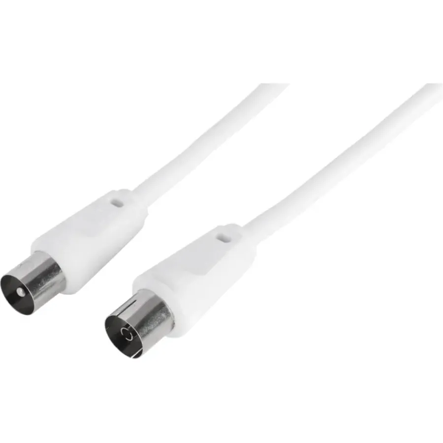 Q-link coax kabel 3CV2 HF stekker recht 10 meter wit Outlet