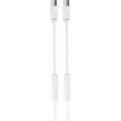 Q-link coax kabel 3CV2 HF stekker recht 10 meter wit Outlet