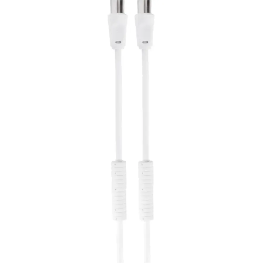 Q-link coax kabel 3CV2 HF stekker recht 10 meter wit Outlet