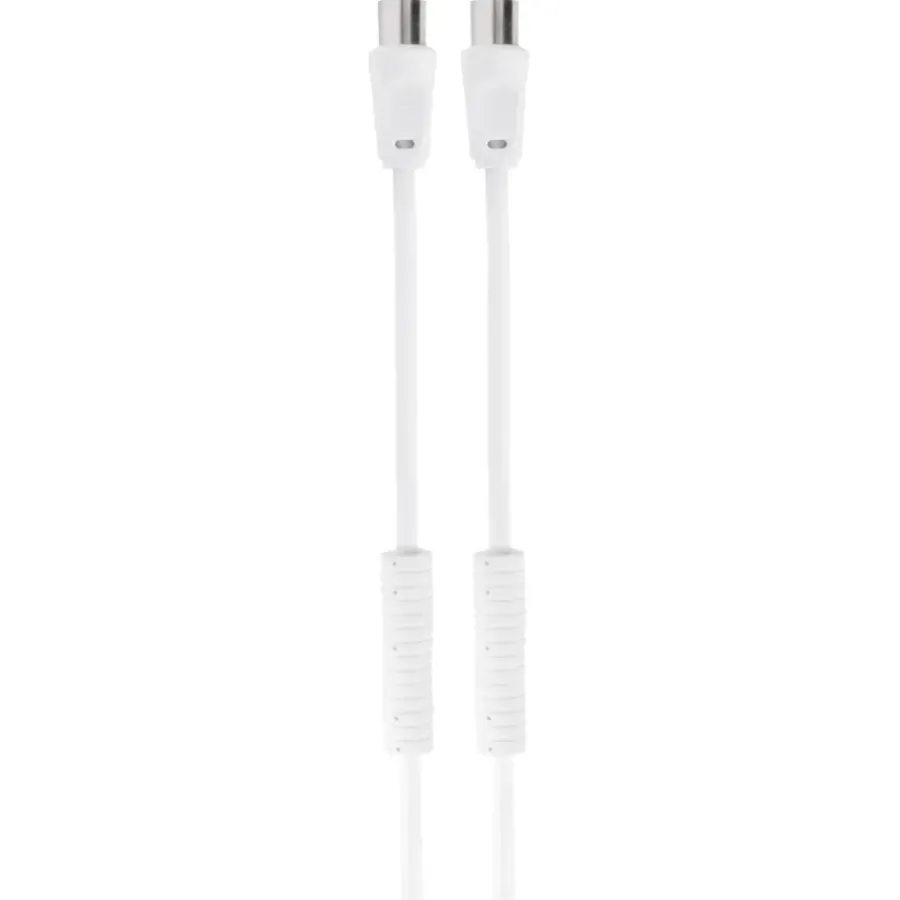 Q-link coax kabel 3CV2 HF stekker recht 2 meter wit