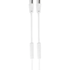 Q-link coax kabel 3CV2 HF stekker recht 5 meter wit