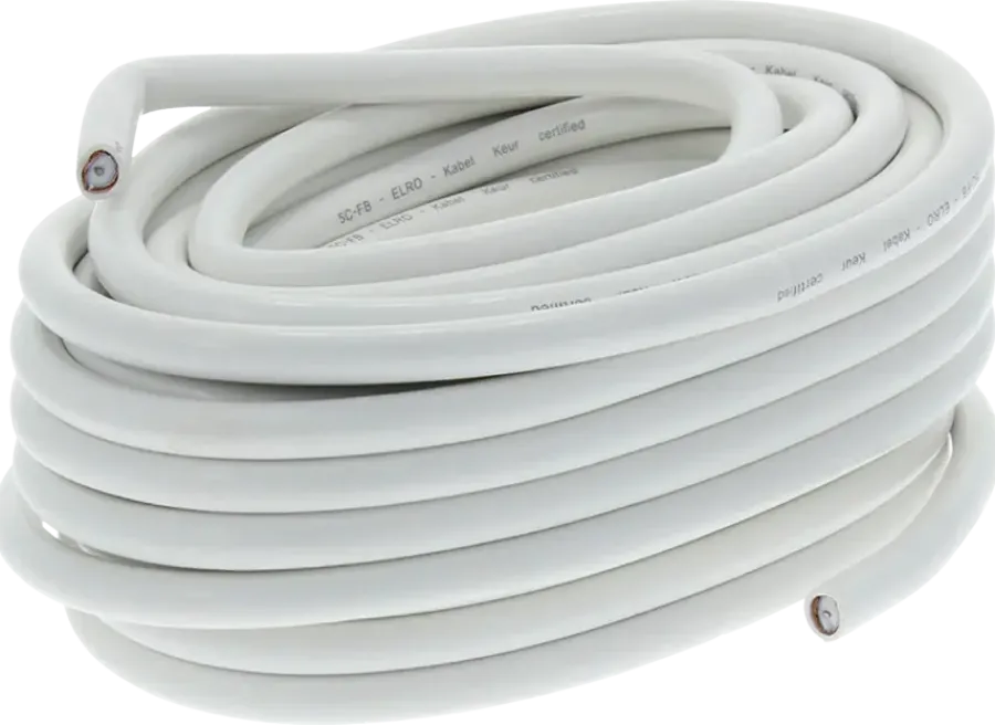 Q-link coax kabel 20 meter wit kabelkeur Outlet