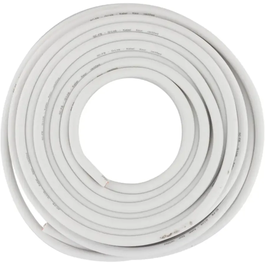 Q-link coax kabel 20 meter wit kabelkeur Outlet