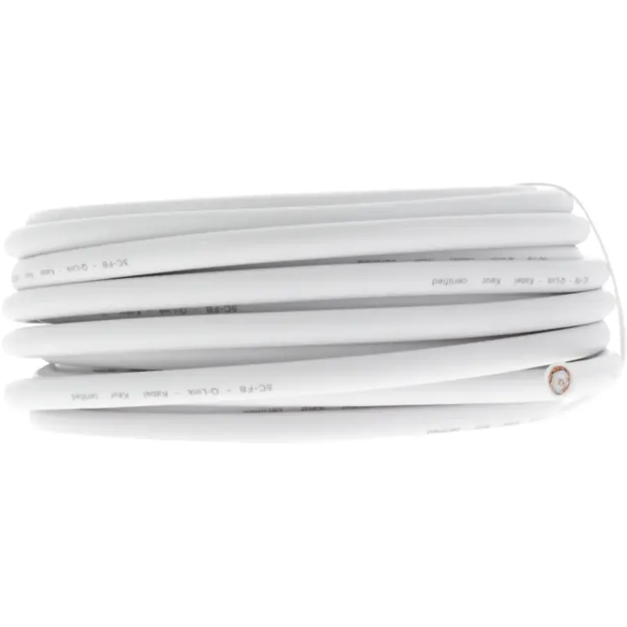 Q-link coax kabel 10 meter wit kabelkeur Outlet