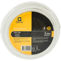 Q-link coax kabel RG59 25 meter wit Online