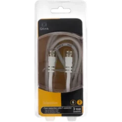 Q-link coax kabel RG59 met F-connector 2 meter wit Discount