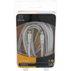 Q-link coax kabel RG59 met F-connector 5 meter wit Best