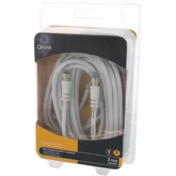 Q-link coax kabel RG59 met F-connector 5 meter wit Best