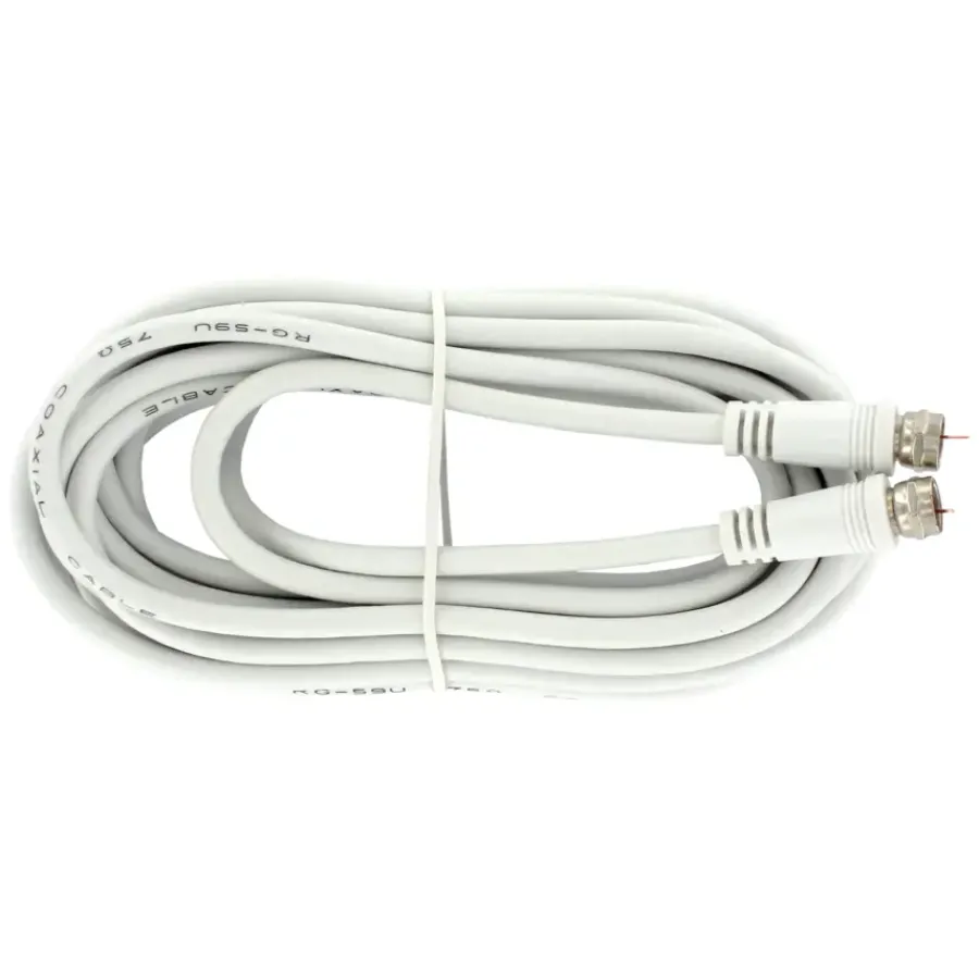 Q-link coax kabel RG59 met F-connector 5 meter wit Best
