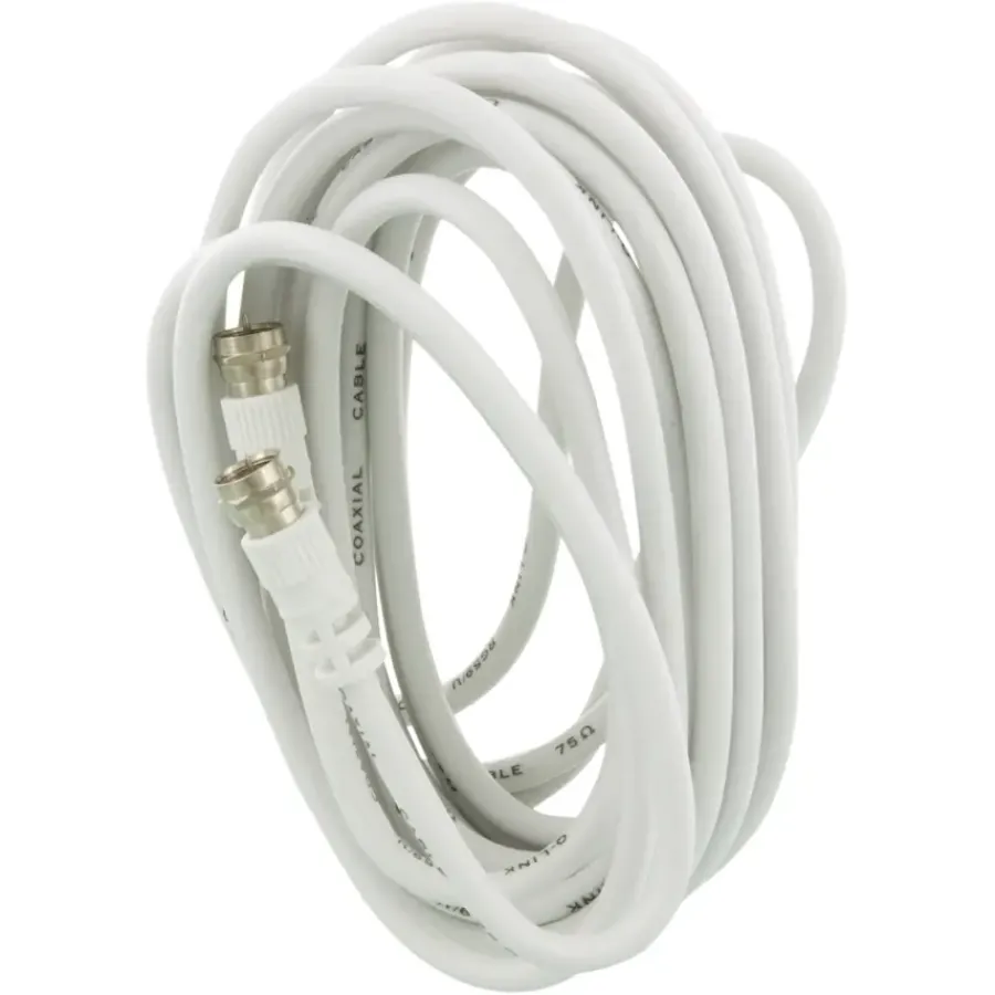 Q-link coax kabel RG59 met F-connector 5 meter wit Best