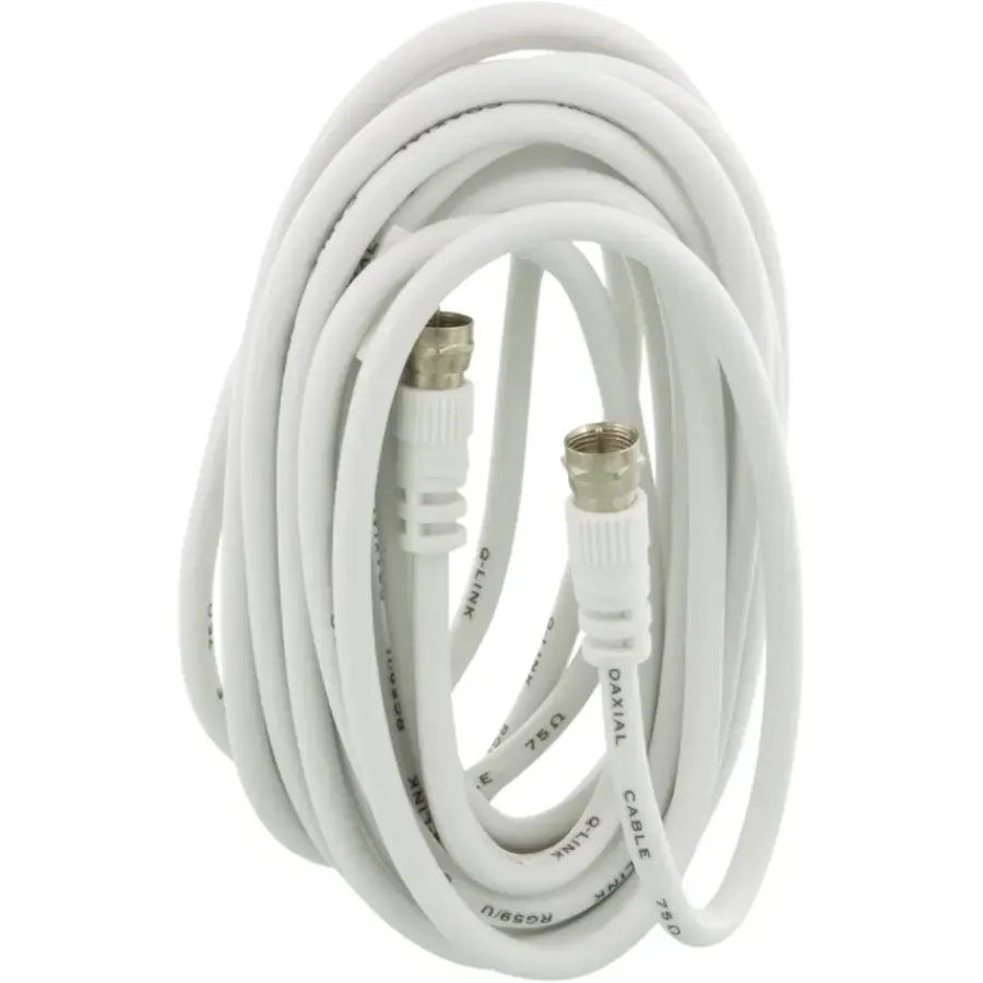 Q-link coax kabel RG59 met F-connector 5 meter wit Best