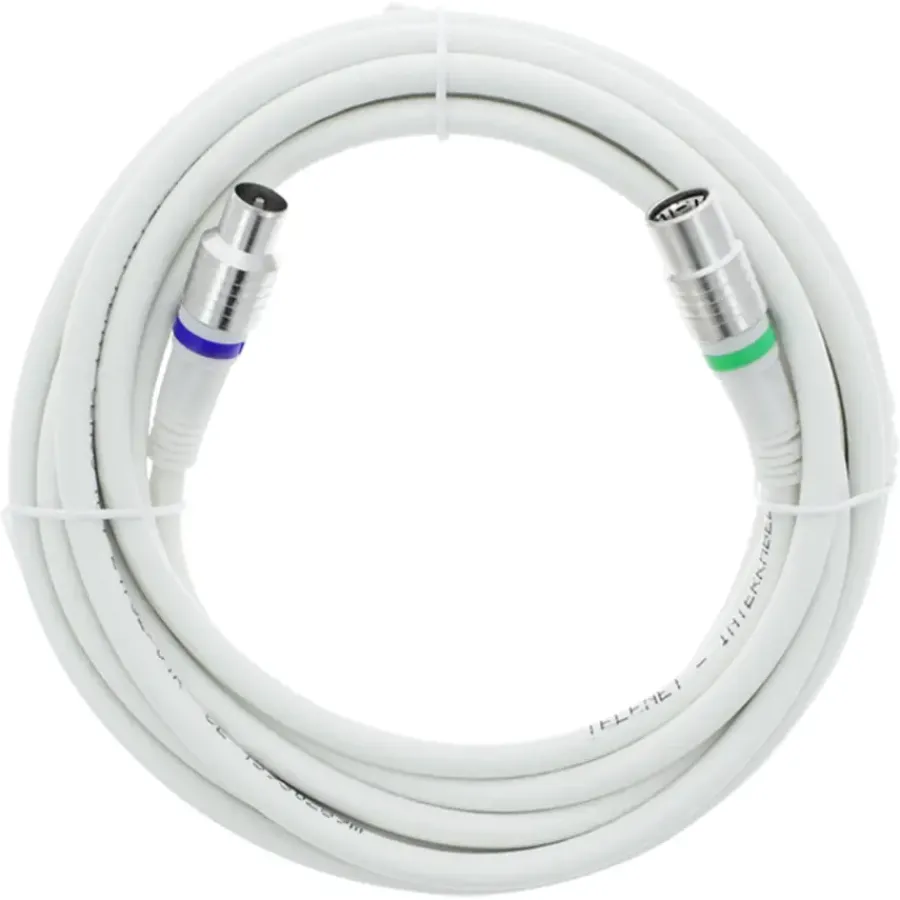 Q-link coax kabel stekker recht 5 meter wit kabelkeur Sale