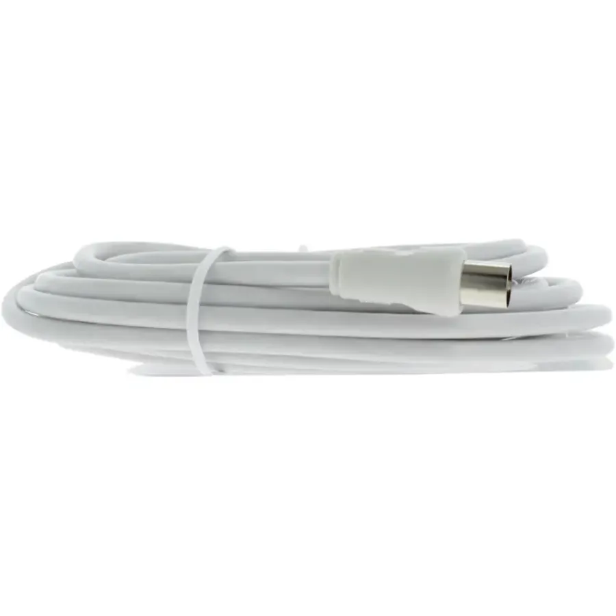 Q-link coax kabel stekker recht 5 meter wit kabelkeur Sale