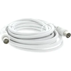 Q-link coax kabel stekker recht 5 meter wit kabelkeur Sale