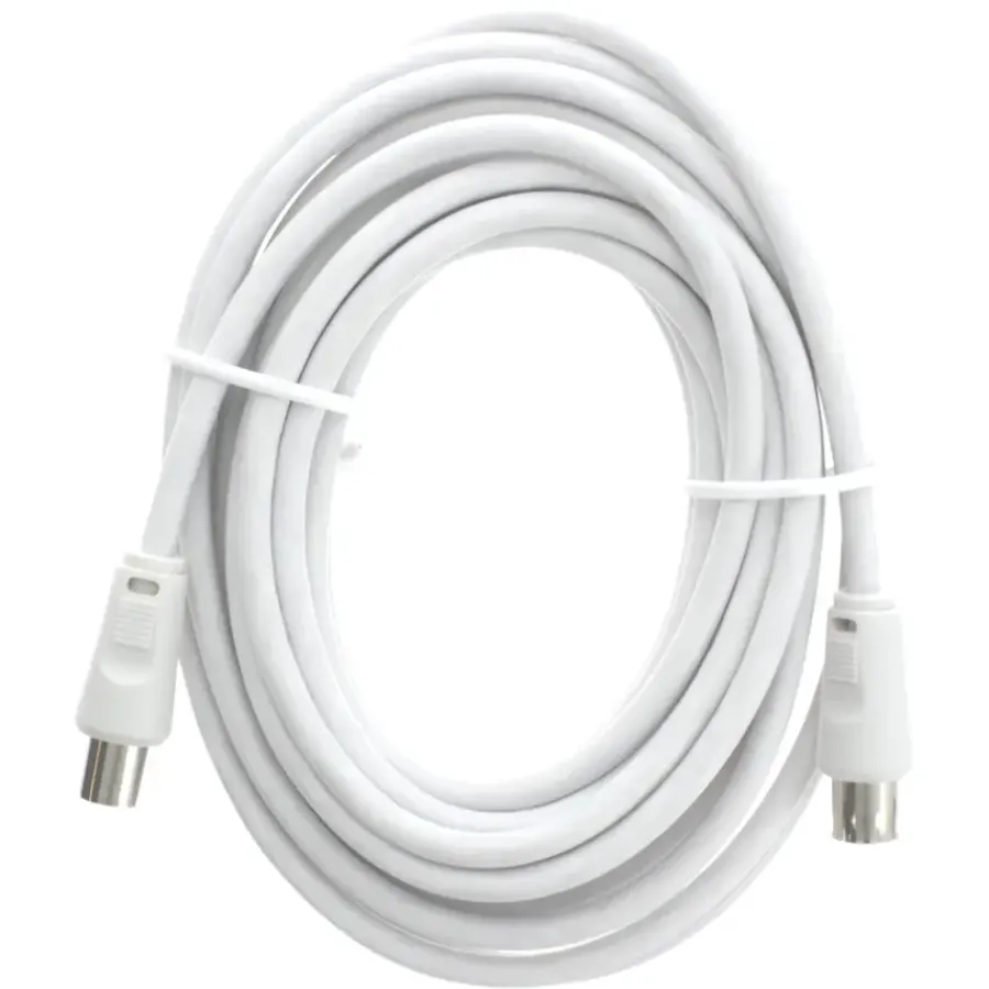 Q-link coax kabel stekker recht 5 meter wit kabelkeur Sale