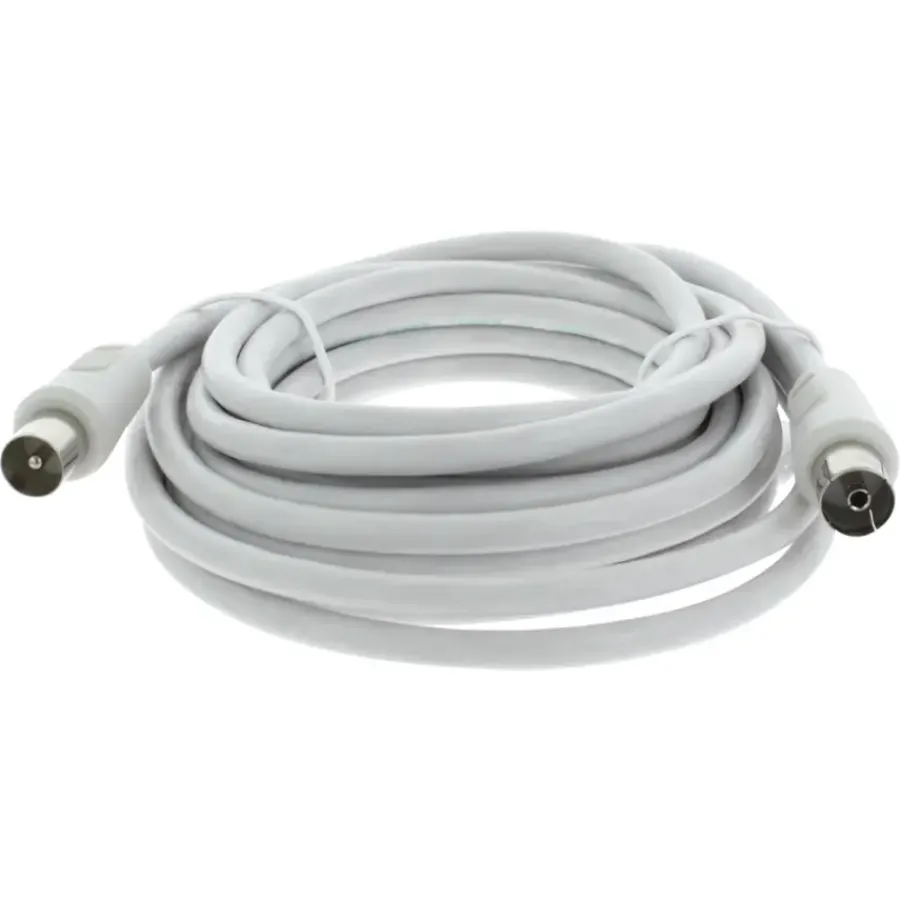 Q-link coax kabel stekker recht 5 meter wit kabelkeur Sale