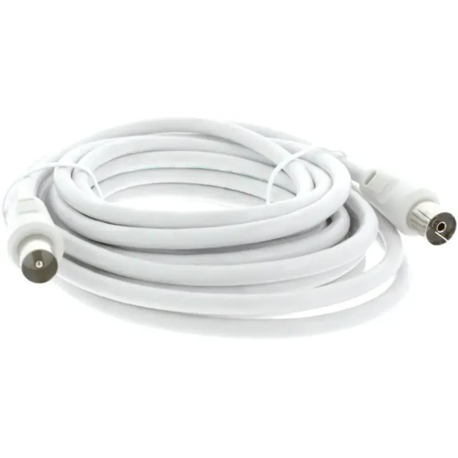 Q-link coax kabel stekker recht 5 meter wit kabelkeur Sale