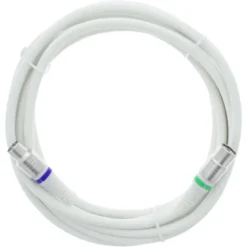 Q-link coax kabel stekker recht 3 meter wit kabelkeur Clearance