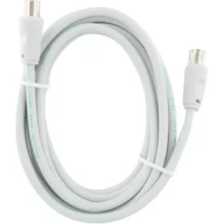 Q-link coax kabel stekker recht 3 meter wit kabelkeur Clearance