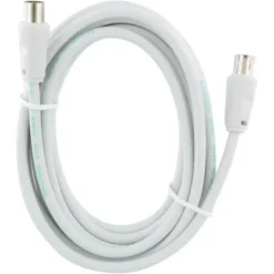 Q-link coax kabel stekker recht 3 meter wit kabelkeur Clearance