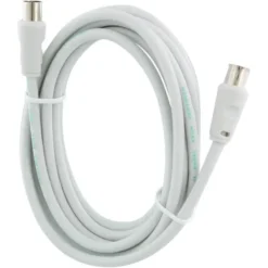 Q-link coax kabel stekker recht 3 meter wit kabelkeur Clearance