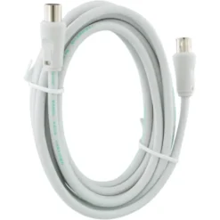 Q-link coax kabel stekker recht 3 meter wit kabelkeur Clearance