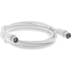 Q-link coax kabel stekker recht 1.5 meter wit kabelkeur Clearance