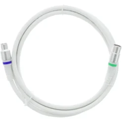 Q-link coax kabel stekker recht 1.5 meter wit kabelkeur Clearance