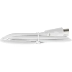 Q-link coax kabel stekker recht 1.5 meter wit kabelkeur Clearance