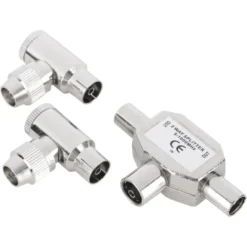 Q-link coax splitter tv 2 male/female haaks Hot