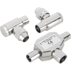 Q-link coax splitter tv 2 male/female haaks Hot
