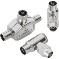 Q-link coax splitter tv 2 male/female haaks Hot