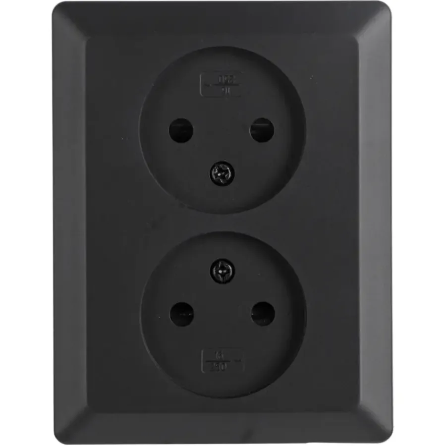 Q-link Inbouw Dubbel Stopcontact Zwart Online