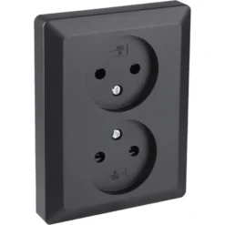 Q-link Inbouw Dubbel Stopcontact Zwart Online