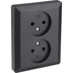 Q-link Inbouw Dubbel Stopcontact Zwart Online