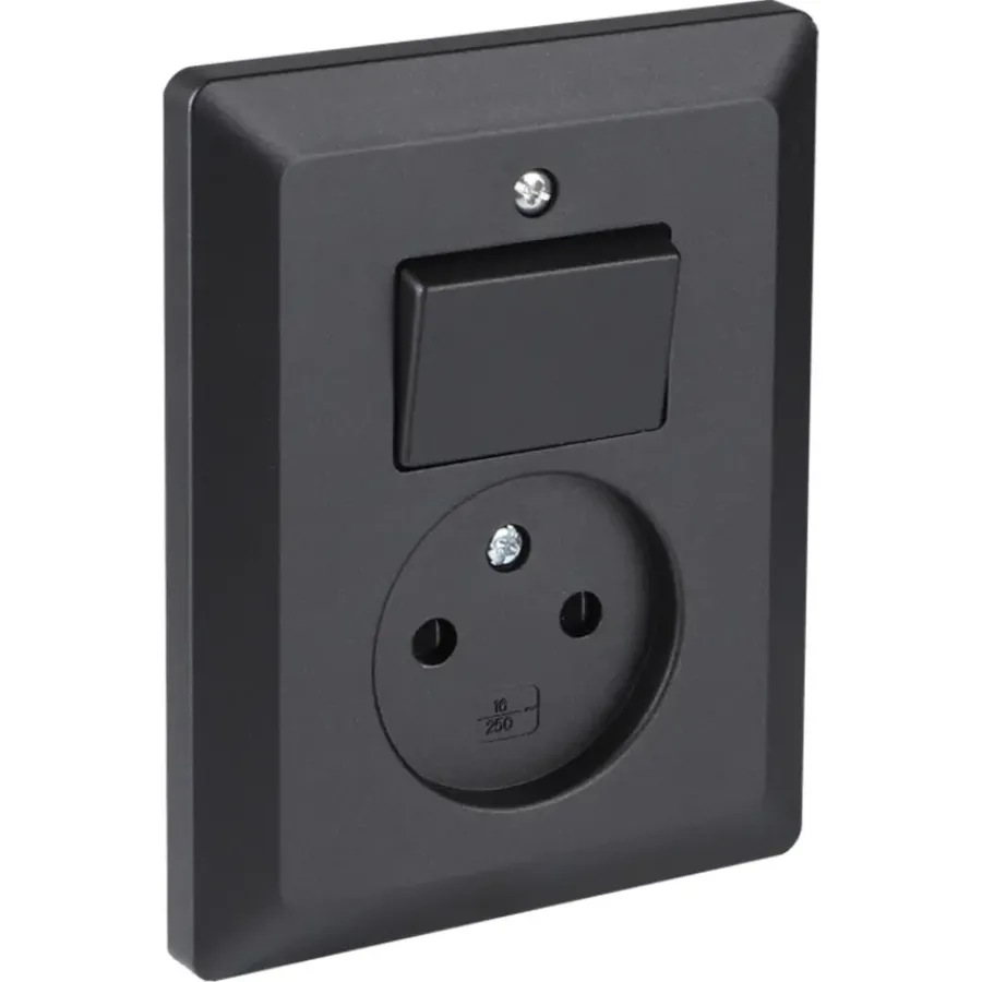 Q-link Inbouw EnkelStopcontact met Schakelaar Clearance