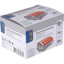 Q-link Lasklem 5-voudig 0,2-4mm2 Hersluitbaar 25 stuks Sale