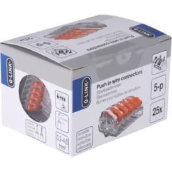 Q-link Lasklem 5-voudig 0,2-4mm2 Hersluitbaar 25 stuks Sale