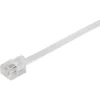 Q-link telefoon aansluitsnoer modulair 2RJ11 plug 5 meter wit Clearance