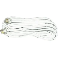 Q-link telefoon aansluitsnoer modulair 2RJ11 plug 5 meter wit