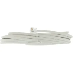Q-link telefoon aansluitsnoer modulair 2RJ11 plug 5 meter wit