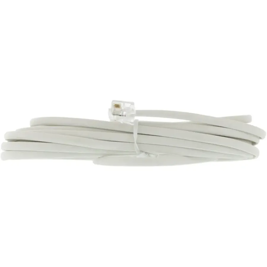 Q-link telefoon aansluitsnoer modulair 2RJ11 plug 5 meter wit