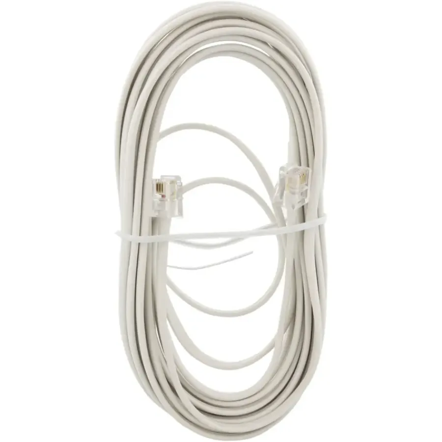 Q-link telefoon aansluitsnoer modulair 2RJ11 plug 5 meter wit