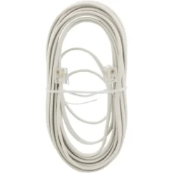 Q-link telefoon aansluitsnoer modulair 2RJ11 plug 5 meter wit