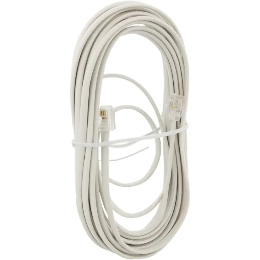 Q-link telefoon aansluitsnoer modulair 2RJ11 plug 5 meter wit