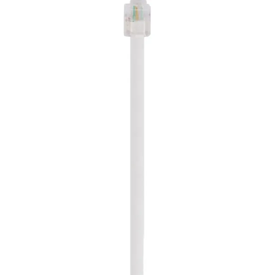 Q-link telefoon aansluitsnoer modulair 2RJ11 plug 10 meter wit Clearance