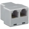 Q-link telefoon split module RJ11 4 polig 1 female/2female wit Hot