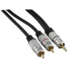 Q-link tulp/stereo kabel 2RCA/ST 3.5 mm 2 meter zwart