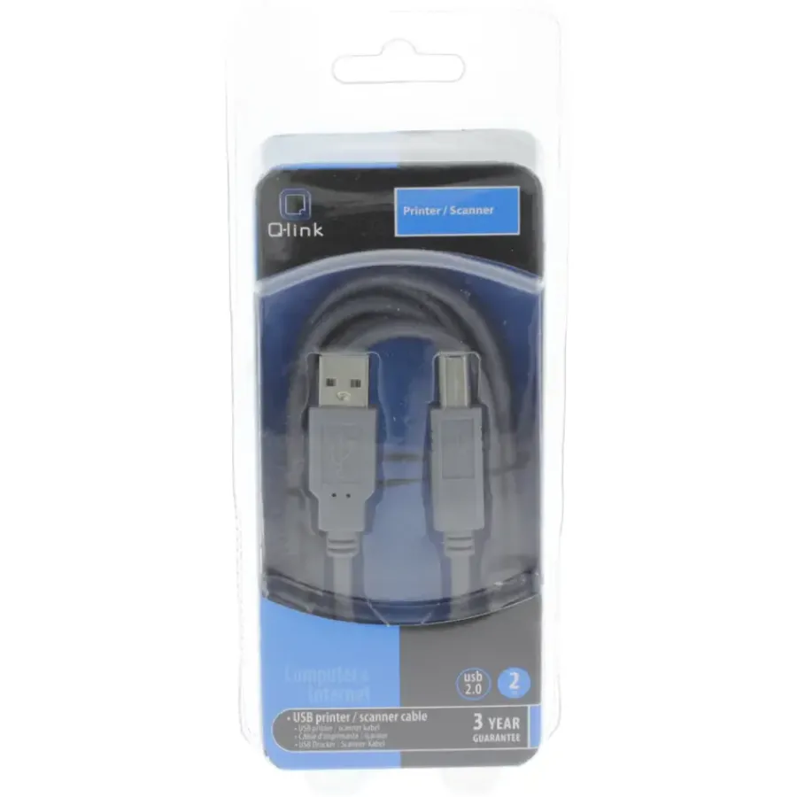 Q-link USB kabel 2.0 printer/scanner 2 meter grijs Hot