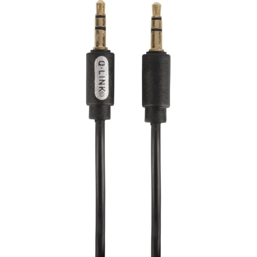 Q-link verlengkabel stereo 3.5 mm male/male 1.5 meter zwart